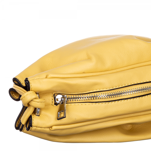 Γυναικεία τσάντα Abela κίτρινη, 4 - Kalapod.gr